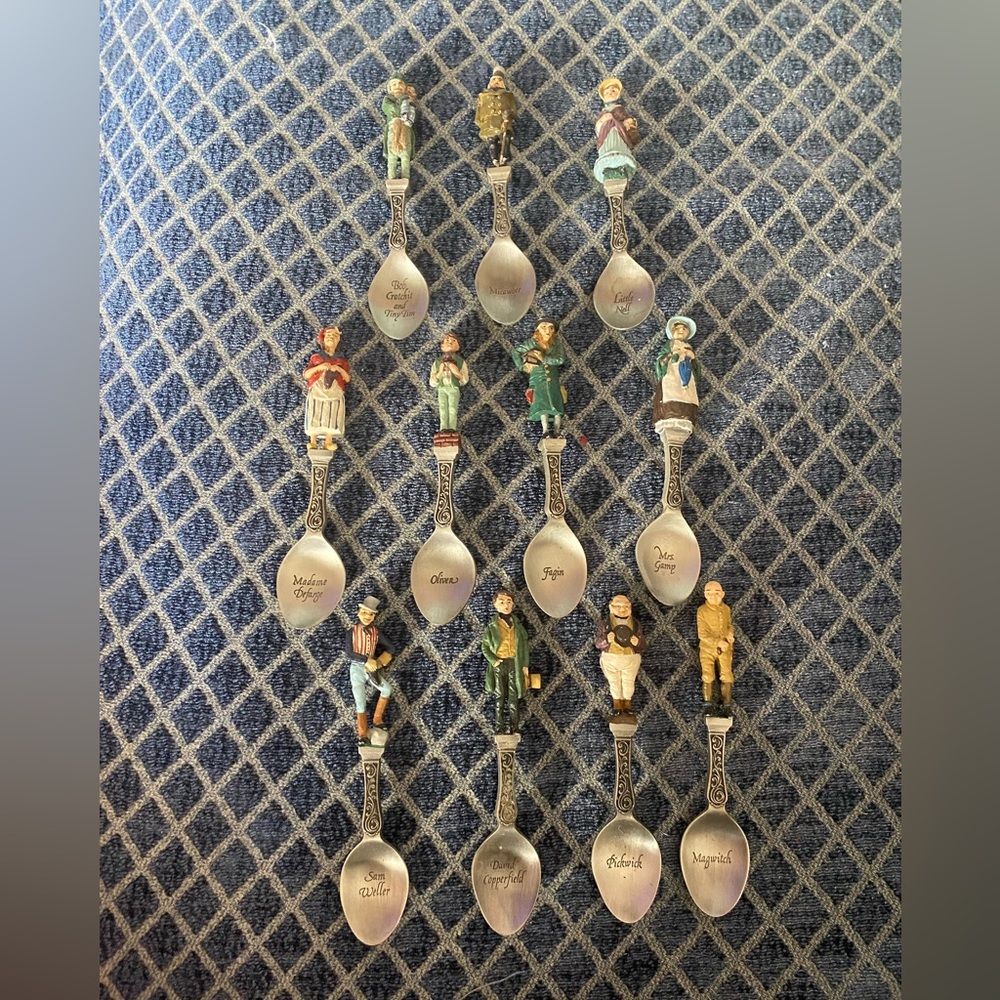 Franklin Mint 1970-1980’s Charles Dickens Commemorative Character Spoons (11)